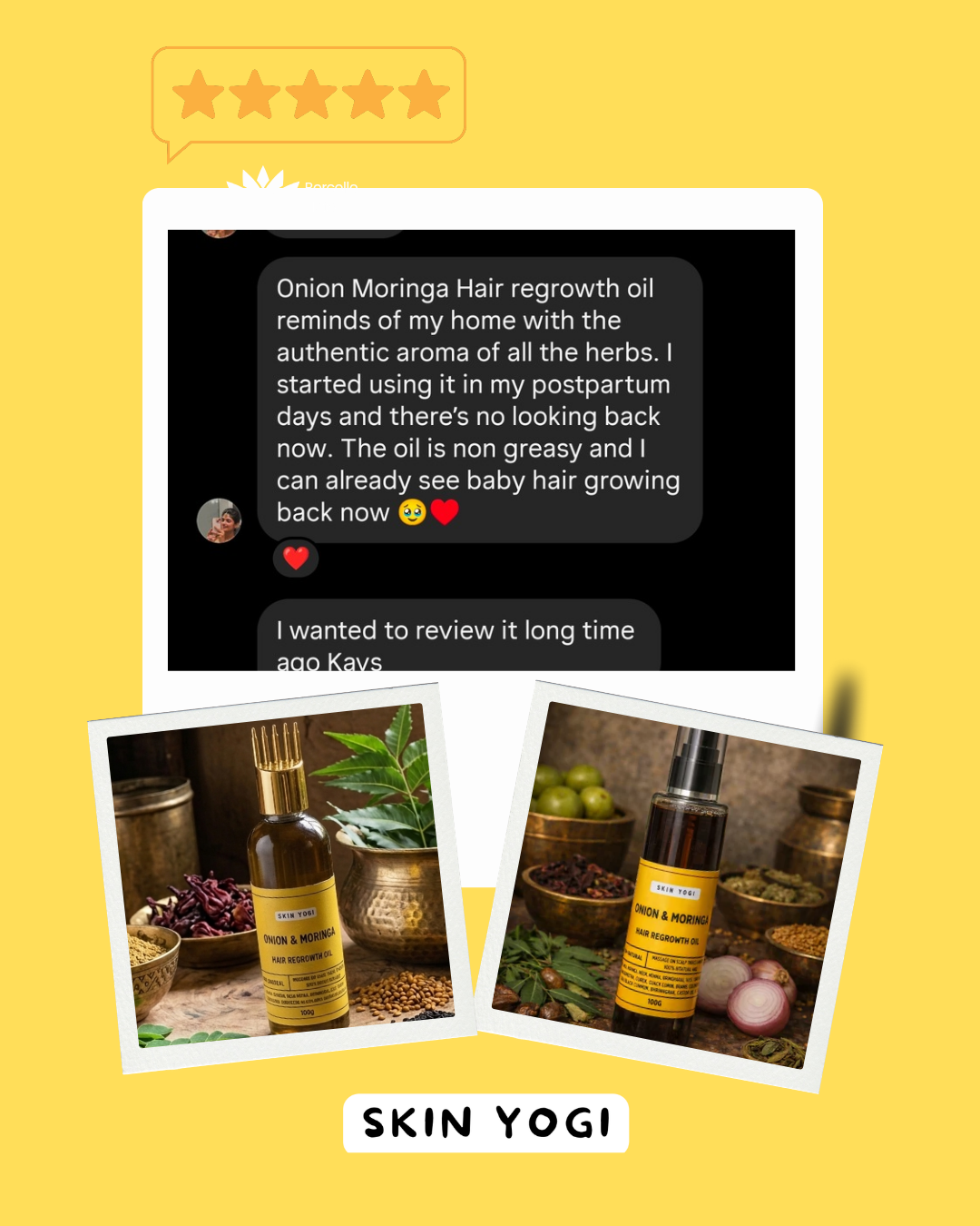 Onion Moringa Hair Regrowth Oil